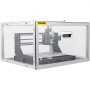 Máquina enrutadora CNC VEVOR en carcasa protectora de acrílico.