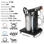 VEVOR Sistema de Recubrimiento en Polvo Kit de Recubrimiento en Polvo de 50 W y 100 kV con salida electrostática y tolva de polvo de 50 l con Pistola Pulverizadora y Base con Carro, 26 kg