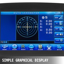 VEVOR JD-2600A 7 "Pantalla táctil LCD Focímetro Nuevo Digital Auto Lensmeter Lensómetro Focímetro Lente Medidor PD Impresora UV Medidor PD