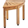 Banco de ducha VEVOR de teca con asiento triangular de listones y patas resistentes.