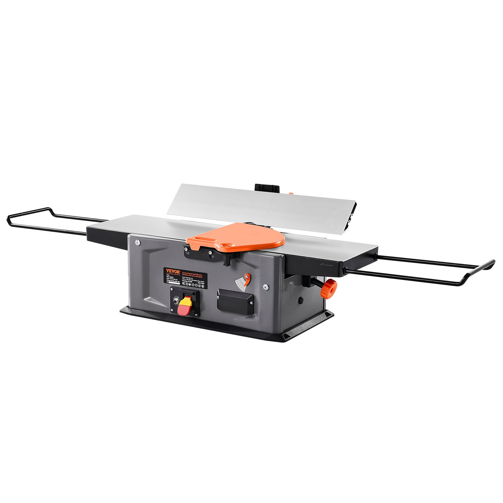 VEVOR Benchtop Spiral Jointer, 8-Inch, 2HP with 10000 RPM, Featuring an 18-Blade Spiral Cutterhead, Extendable Arm to 6.5'', and a 8x42.3'' Worktable with 0-1/8'' Depth Adjustment for Woodcraft