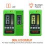VEVOR Receptor láser para nivel láser, rango de trabajo de 197 pies, láser verde y detector de haz rojo para láseres de línea pulsantes, altavoz ajustable y pantalla LCD dual y nivel de burbuja incorporado, abrazadera incluida