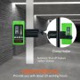 VEVOR Receptor láser para nivel láser, rango de trabajo de 197 pies, láser verde y detector de haz rojo para láseres de línea pulsantes, altavoz ajustable y pantalla LCD dual y nivel de burbuja incorporado, abrazadera incluida