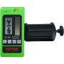 VEVOR Receptor láser para nivel láser, rango de trabajo de 197 pies, láser verde y detector de haz rojo para láseres de línea pulsantes, altavoz ajustable y pantalla LCD dual y nivel de burbuja incorporado, abrazadera incluida