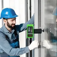 VEVOR Receptor láser para nivel láser, rango de trabajo de 197 pies, láser verde y detector de haz rojo para láseres de línea pulsantes, altavoz ajustable y pantalla LCD dual y nivel de burbuja incorporado, abrazadera incluida