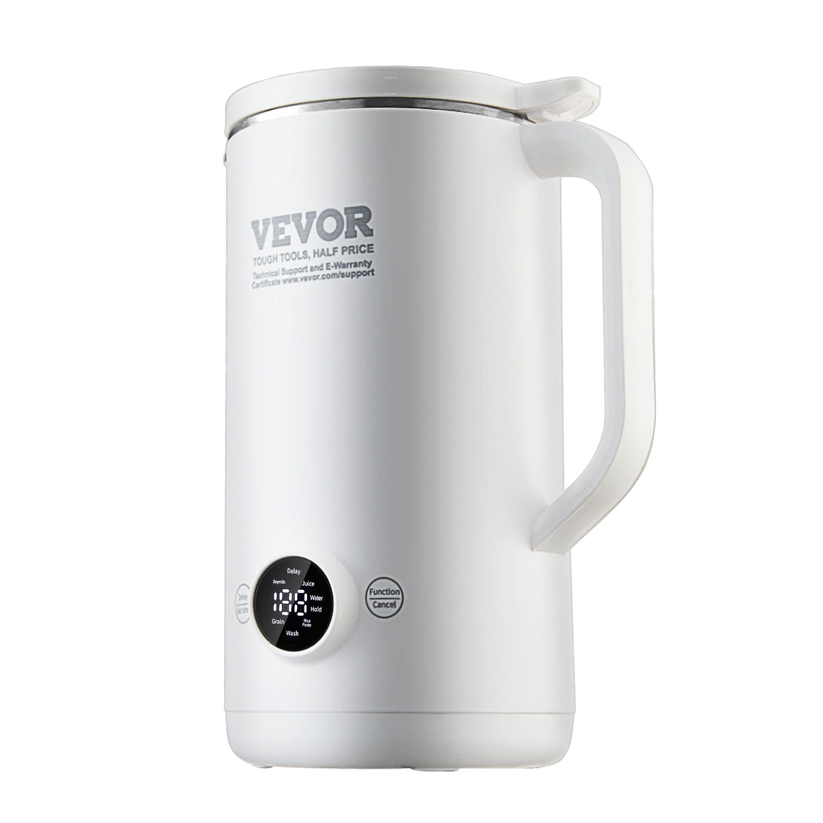 VEVOR Máquina para hacer leche de nueces 8 en 1 Máquina para hacer leche de soja Cuchillas de 8 hojas 600 ML Temporizador de 2-18 horas