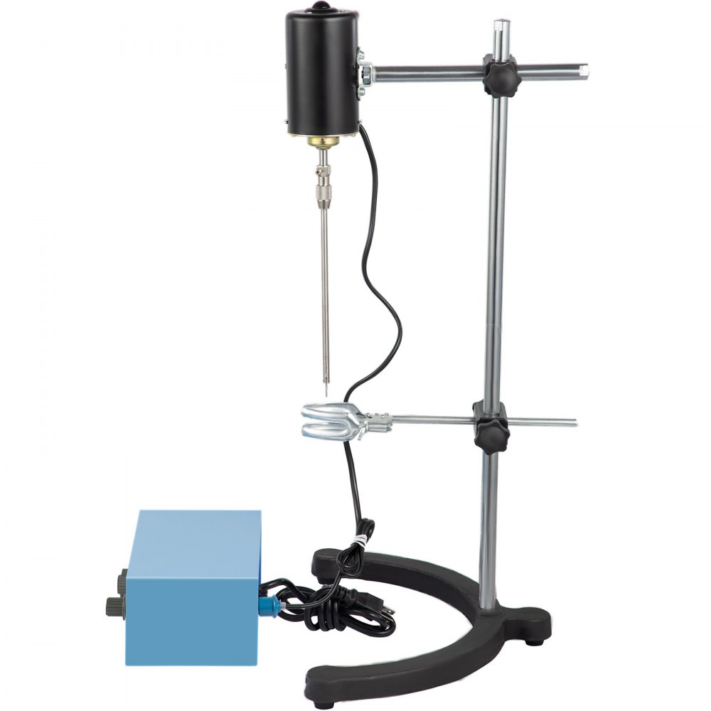 VEVOR Agitador de Laboratorio Mezclador agitador eléctrico de 0 a 3000 Rpm mezclador agitador superior de 100 W agitador superior de 0 a 120 minutos