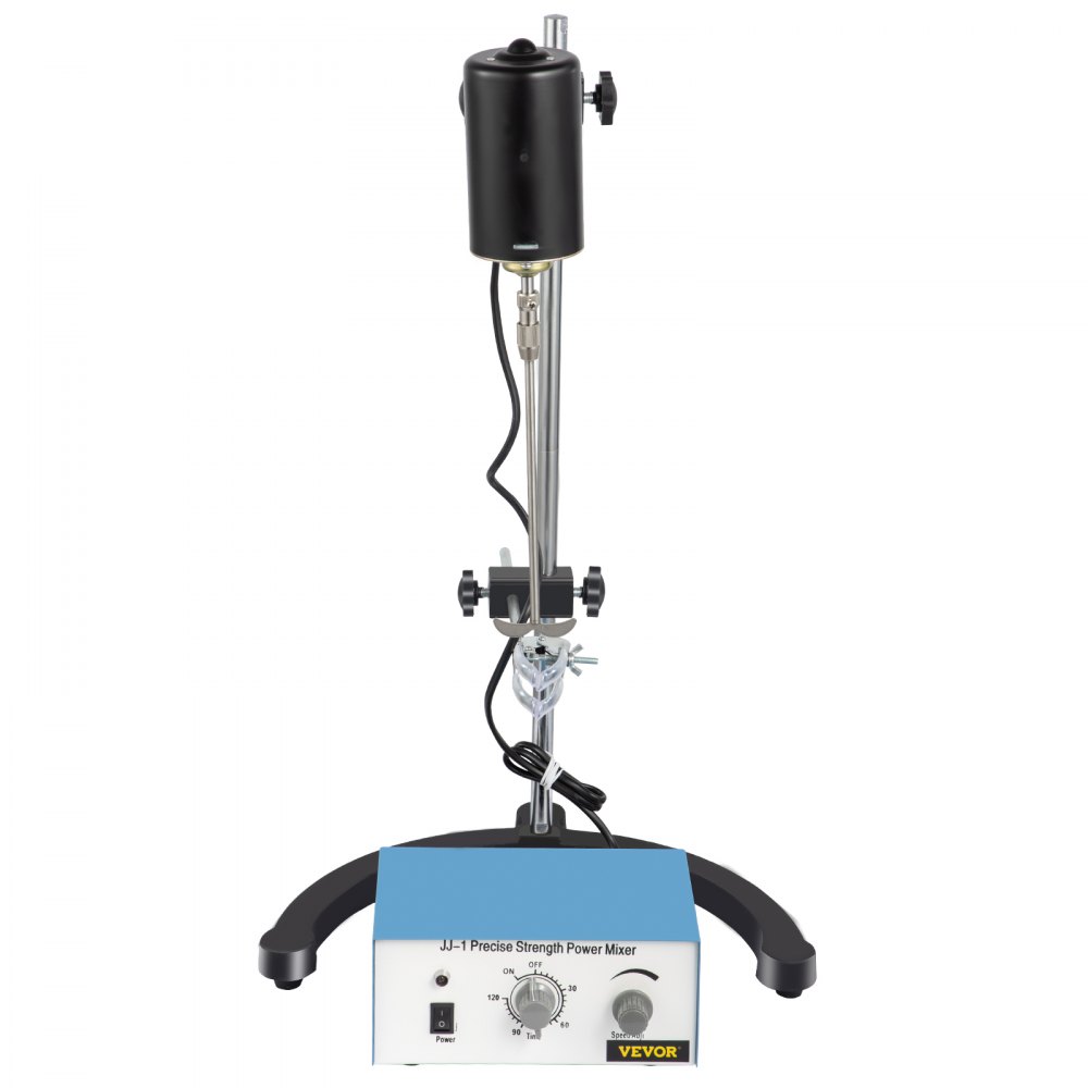 VEVOR Agitador de Laboratorio Mezclador agitador eléctrico de 0 a 3000 Rpm mezclador agitador superior de 100 W agitador superior de 0 a 120 minutos