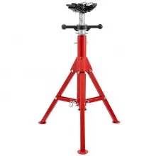 VEVOR Pipe Jack Stand con cabeza en V de transferencia de 4 bolas y patas plegables Soporte de tubería de soldadura de 1500LB Altura ajustable 28-52IN Gatos de tubería tipo 1107A para soldadura