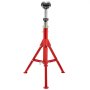Soporte de gato para tubos VEVOR rojo con altura ajustable y base de trípode resistente.