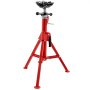 Soporte de gato para tubos VEVOR ajustable en color rojo con base de trípode y asa.