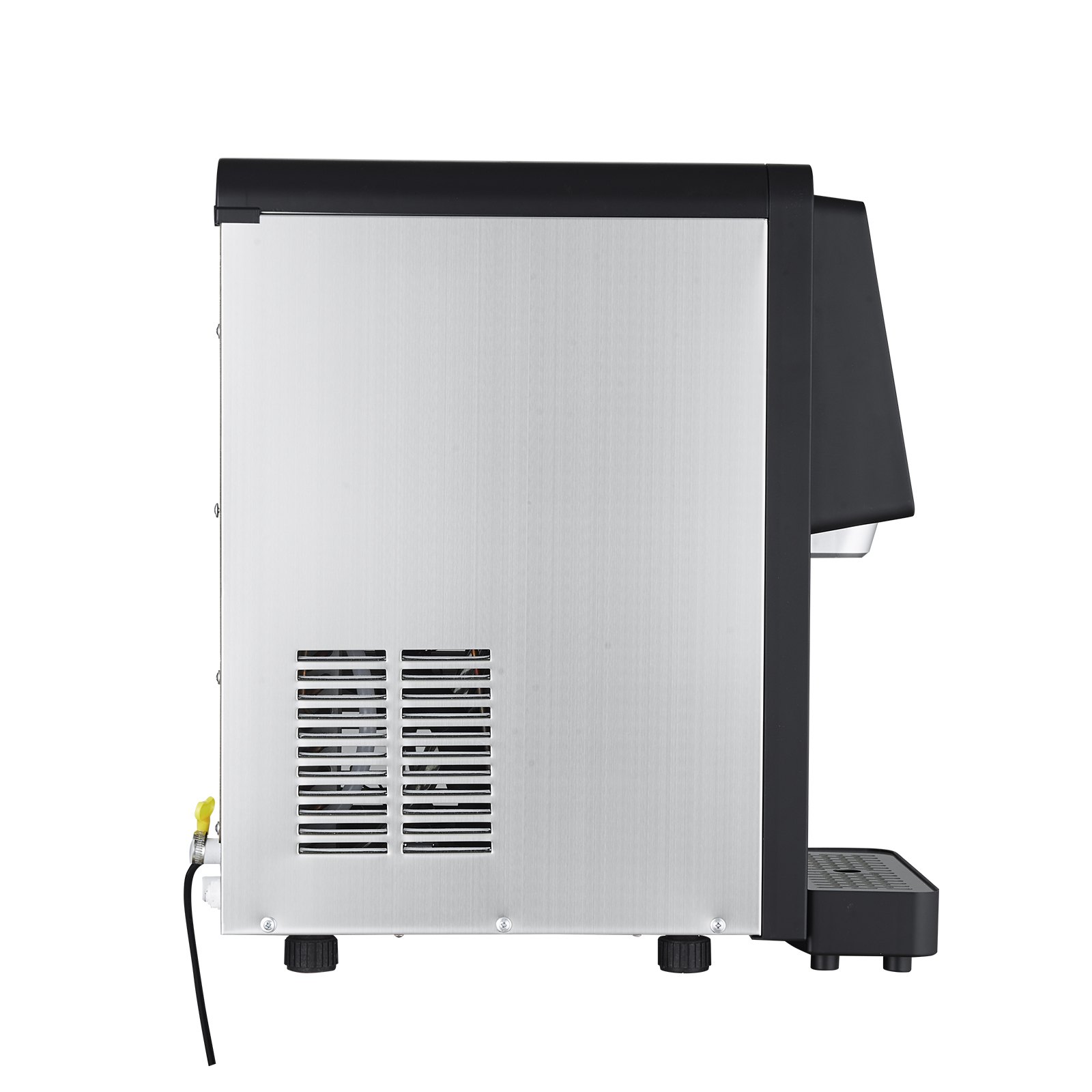 VEVOR Máquina de hielo de encimera, 28 kg en 24 horas, máquina de hielo portátil con autolimpieza, con tubo de llenado de agua, filtro de agua y desagüe, máquina de hielo con recarga automática de agua para el hogar, la cocina, la oficina y fiestas.