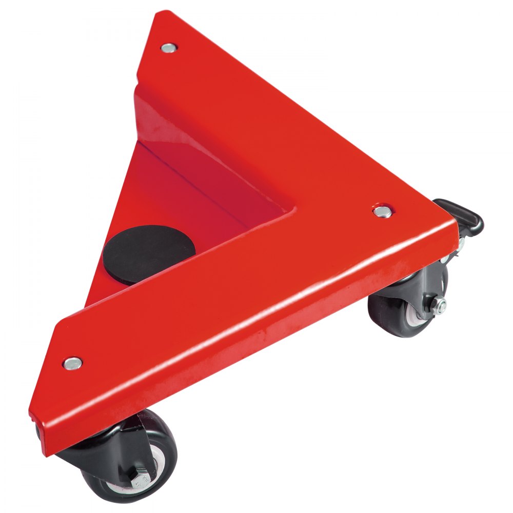 Furniture Dolly Corner Moving Dolly 1380Lbs Gabinete de escritorio Carro móvil 4-Pack Rojo