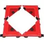 Furniture Dolly Corner Moving Dolly 1380Lbs Gabinete de escritorio Carro móvil 4-Pack Rojo