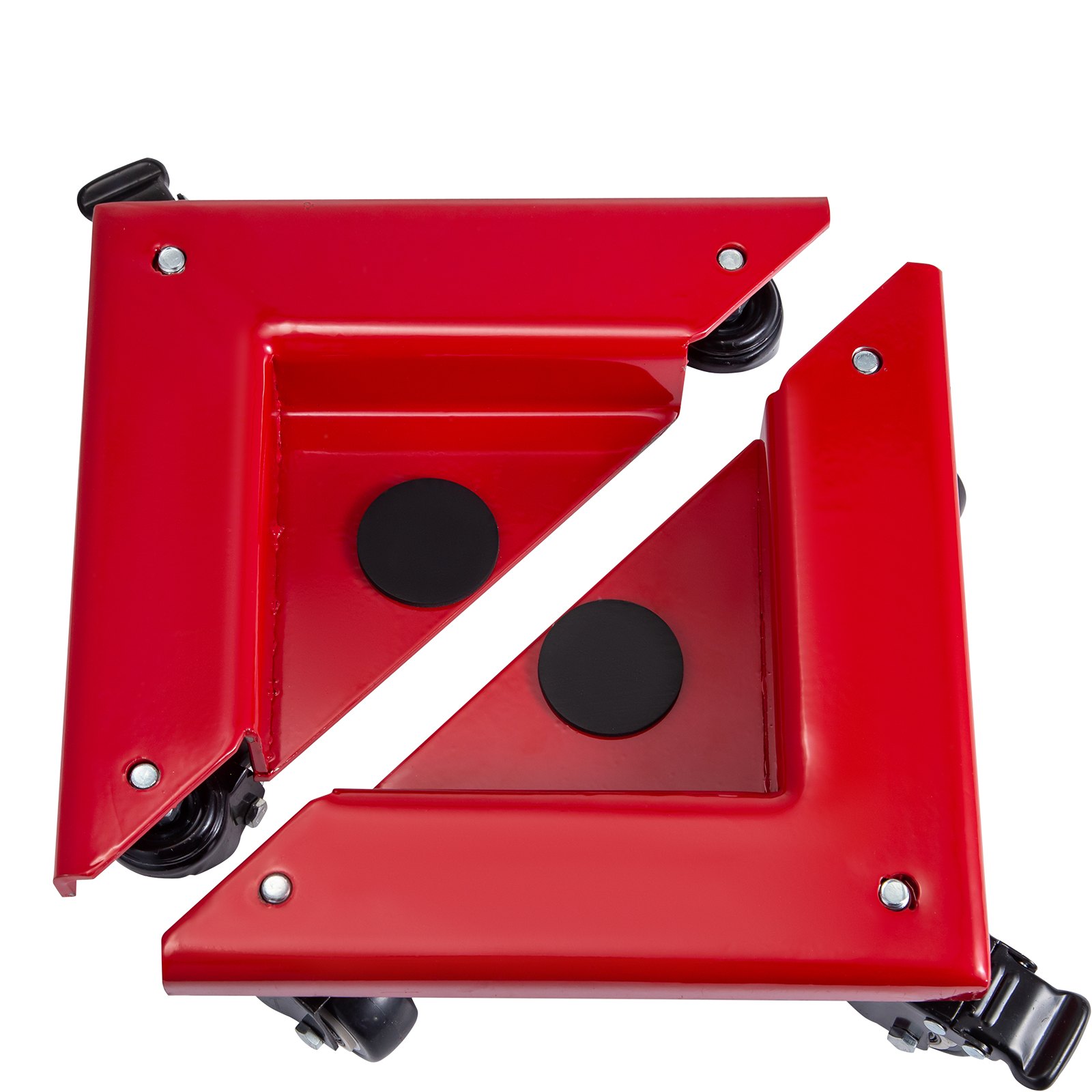 Furniture Dolly Corner Moving Dolly 1380Lbs Gabinete de escritorio Carro móvil 4-Pack Rojo