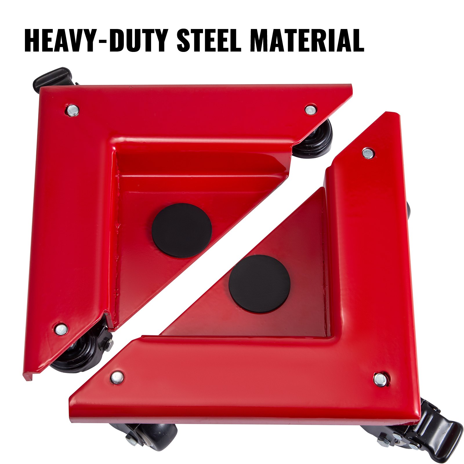 Furniture Dolly Corner Moving Dolly 1380Lbs Gabinete de escritorio Carro móvil 4-Pack Rojo