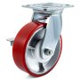 Ruedas giratorias VEVOR con soporte de metal y goma roja