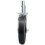 Rueda giratoria para andamio VEVOR, caucho negro resistente con marco de metal.
