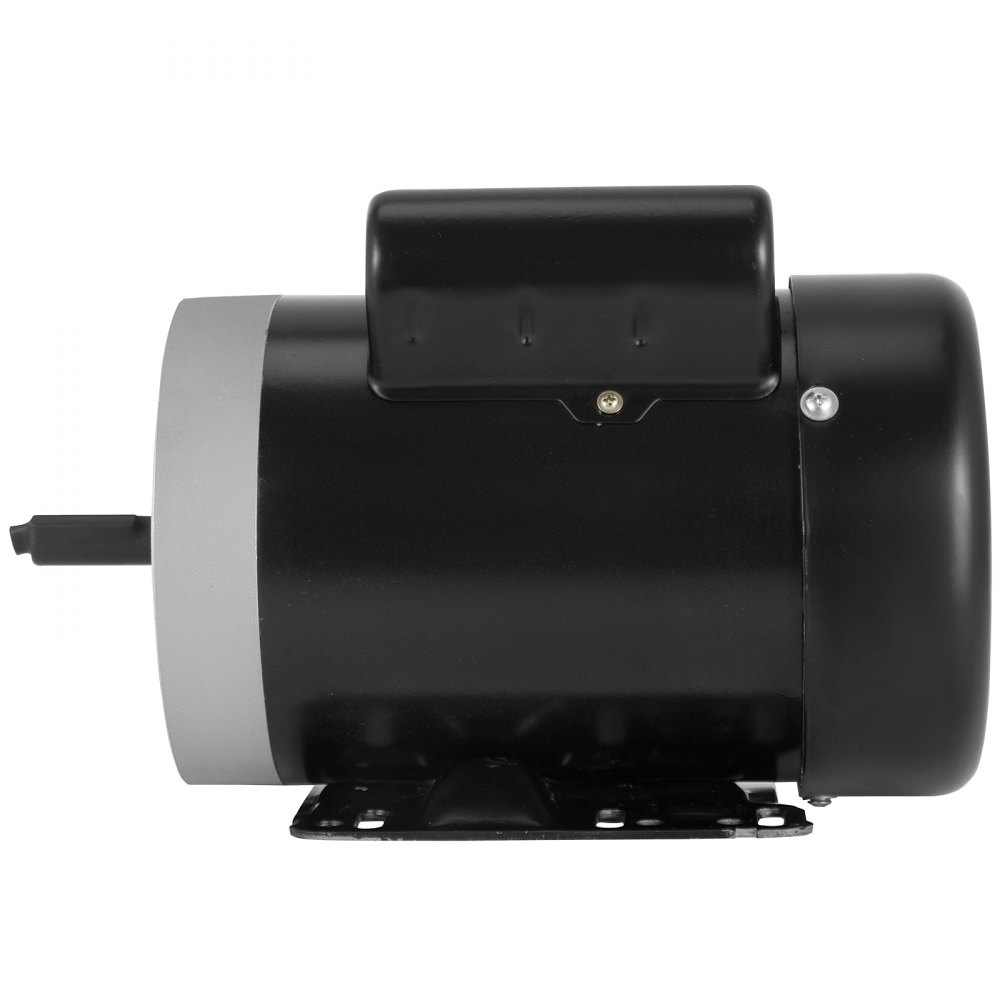 Motor eléctrico VEVOR negro con eje y placa base grises