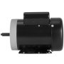 Motor eléctrico VEVOR negro con eje y placa base grises