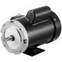Motor eléctrico VEVOR negro con diseño cilíndrico y carcasa metálica.