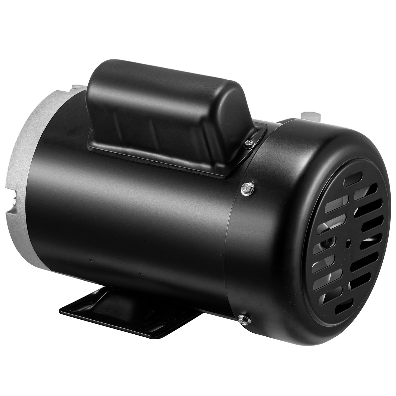 Motor eléctrico VEVOR negro con cuerpo metálico duradero y base de montaje.