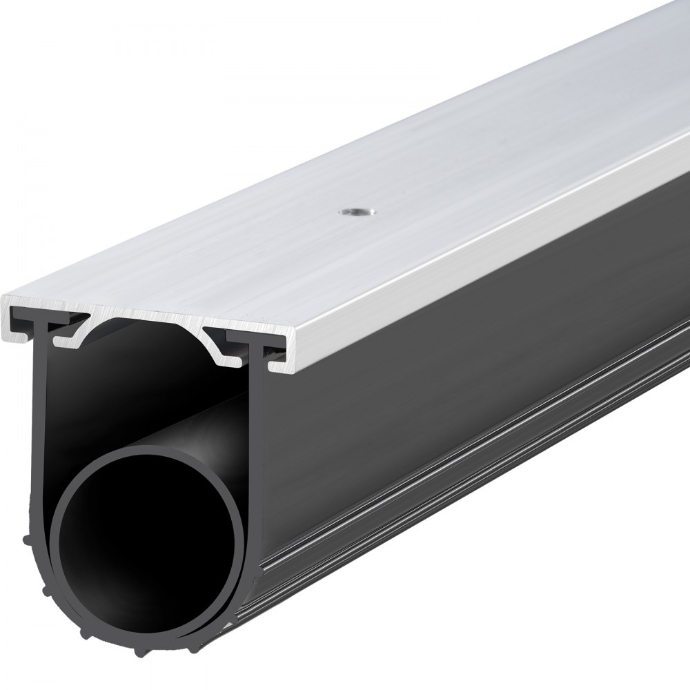 VEVOR Juntas para puerta de garaje de goma inferior, forma de U + junta tórica combinada para puerta de garaje, burlete con kit de retenedor de riel de aluminio preperforado, extremos en T de 5/16 pulgadas y ancho de 3 3/4 pulgadas (16 pies, negro)