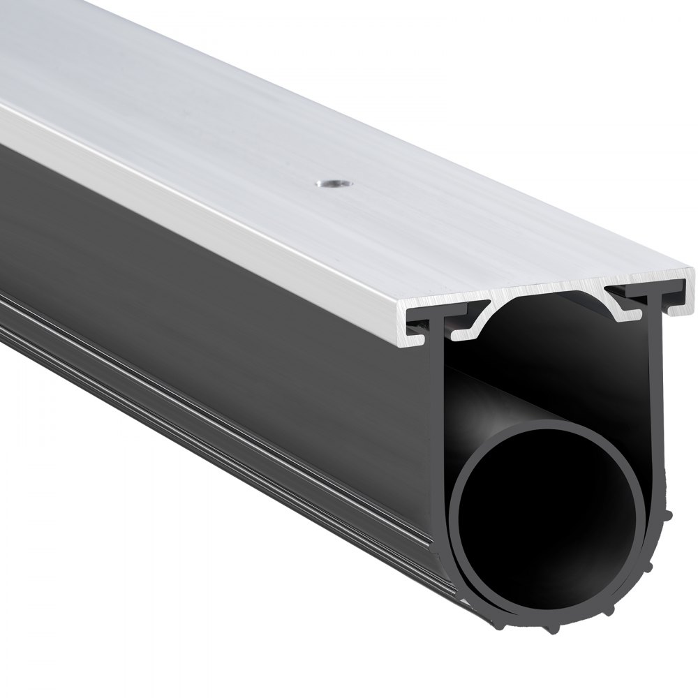 VEVOR Juntas para puerta de garaje de goma inferior, forma de U + junta tórica combinada para puerta de garaje, burlete con kit de retenedor de riel de aluminio preperforado, extremos en T de 5/16 pulgadas y ancho de 3 3/4 pulgadas (16 pies, negro)