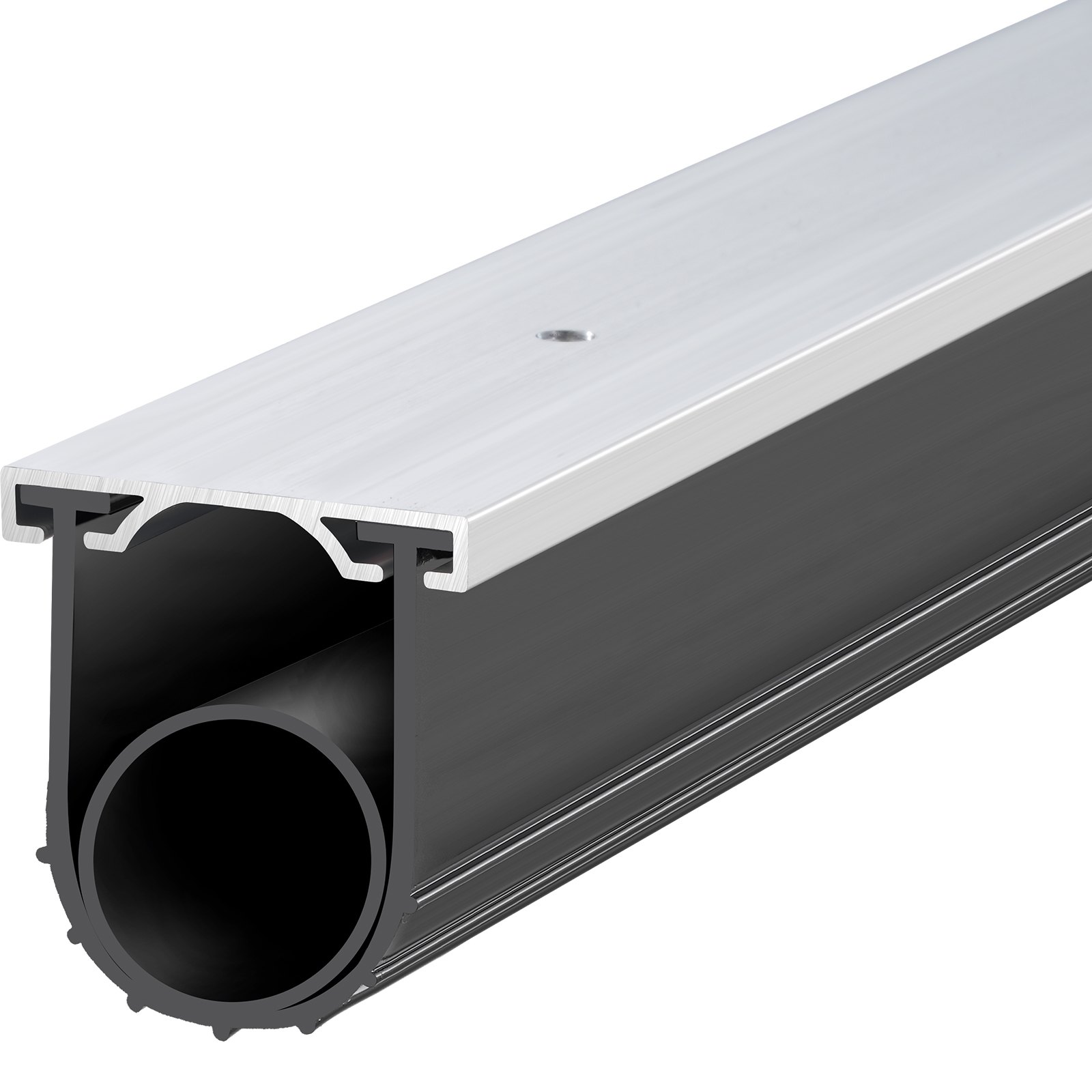 VEVOR Juntas para puerta de garaje de goma inferior, forma de U + junta tórica combinada para puerta de garaje, burlete con kit de retenedor de riel de aluminio preperforado, extremos en T de 5/16 pulgadas y ancho de 3 3/4 pulgadas (16 pies, negro)