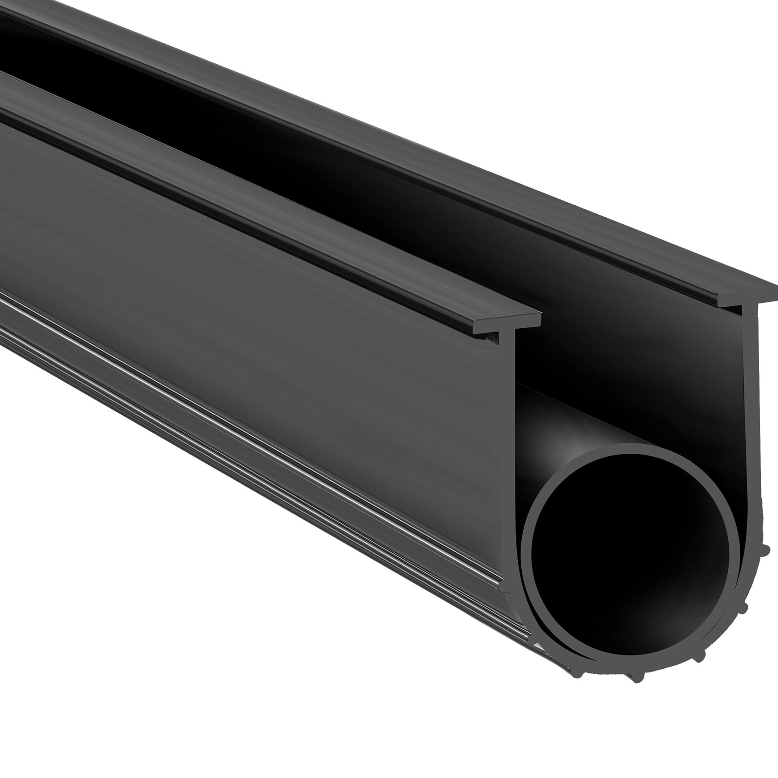 VEVOR Sellos para puerta de garaje de goma inferior, forma de U + junta tórica combinada para puerta de garaje, sello inferior para puerta de garaje, sello de puerta de garaje resistente a la intemperie de 20 pies, extremos en T de 5/16 pulgadas y ancho de 3 3/4 pulgadas, para puertas, negro