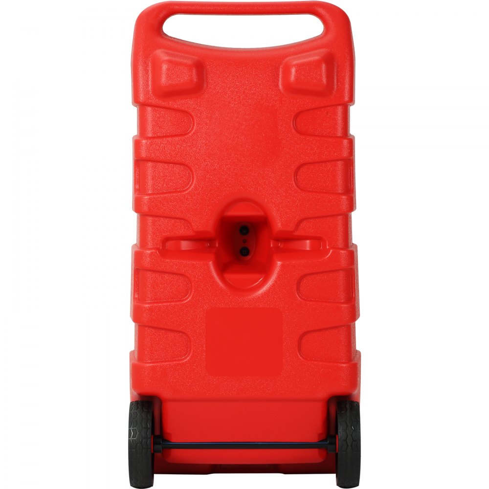 VEVOR Fuel Caddy, 25 galones, tanque de almacenamiento de gas sobre ruedas, con bomba de sifón y manguera de 9.8 pies de largo, contenedor de combustible diésel de gasolina para automóviles, cortadoras de césped, vehículos todo terreno, barcos, más, rojo