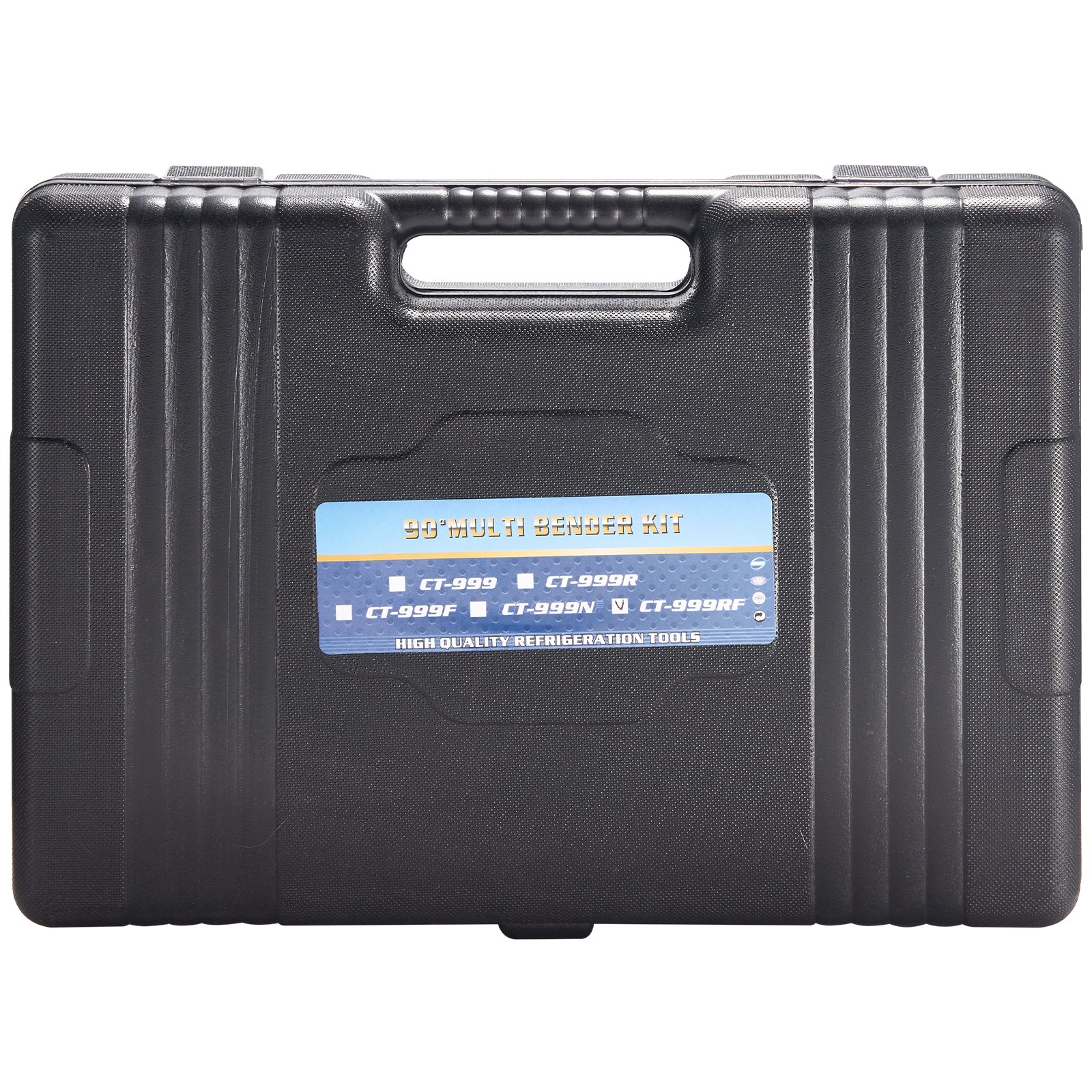 Dobladora de tubos VEVOR, con trinquete de 1/4" a 7/8" de diámetro exterior, herramientas para doblar tubos de 90° hacia adelante/atrás con 7 matrices y cortador de tubos para reparación de sistemas de climatización, aire acondicionado y refrigeradores.