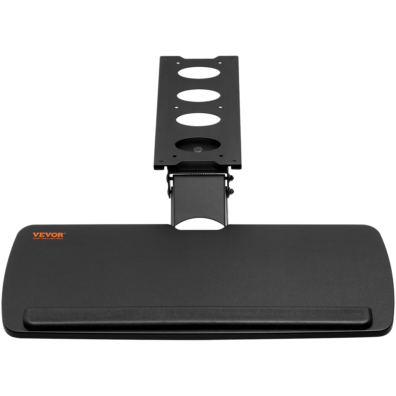 VEVOR Bandeja para teclado debajo del escritorio, altura, altura y ángulo ajustables Bandeja para teclado debajo del escritorio deslizable, soporte grande para teclado debajo del escritorio de 25 x 9,8 pulgadas para escribir en casa, trabajo de oficina