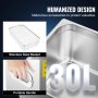 Limpiador ultrasónico VEVOR 30l con cesta de acero inoxidable y asa portátil.