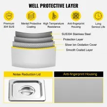 VEVOR Limpiador Ultrasónico 2L, 60W Limpiador Ultrasónico Profesional de Acero Inoxidable, Máquina de Limpieza Ultrasónica Potente Frecuencia de 40 kHz con Pantalla LED para Joyas, Reloj, Gafas