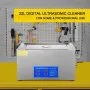 Limpiador ultrasónico industrial VEVOR de 22 l con temporizador digital y calentador de 40 kHz, limpiador ultrasónico profesional de 110 V con excelente efecto de limpieza para herramientas de llave inglesa, piezas industriales y aparatos mentales.