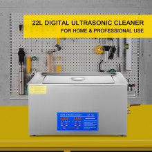 VEVOR Limpiador ultrasónico industrial 22L con temporizador digital y calentador 40kHz Limpiador ultrasónico profesional 110V con excelente efecto