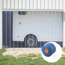 VEVOR Cortina de tiras, 164' de largo x 8" de ancho x 0.08" de espesor, rollo a granel de tira de cortina lisa de PVC transparente, tiras de plástico para puertas de supermercado, garaje, almacén, granero, casa de animales para mascotas