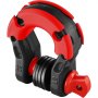 VEVOR Grillete con anilla en D de 3/4", paquete de 2 grilletes de acero de aleación de 66139 libras (30 toneladas) de resistencia a la rotura con pasador de tornillo de 7/8", aisladores y arandelas, grillete de recuperación de vehículos todoterreno resistente para camión Jeep, negro