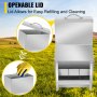 Comedero de aves de corral galvanizado VEVOR con capacidad para 11.5 lbs de comederos de pollo de alimentación sin desperdicio 6.3x8.3x12.9in comedero de pollo colgante con tapa resistente a la intemperie dispensador de alimentos para pato al aire libre