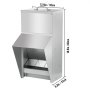 Comedero galvanizado para aves de corral VEVOR con capacidad para 11,3 kg. Sin desperdicios. 32 x 21 x 48 cm. Comedero colgante para pollos con tapa. Dispensador de comida para exterior resistente a la intemperie para patos.