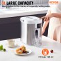 Dispensador de agua caliente VEVOR, hervidor y calentador de agua ajustable con 11 temperaturas, calentador de agua de encimera de acero inoxidable 304, con pantalla LCD y bloqueo para niños, para té, café y fórmula para bebés, 3 l/102 oz