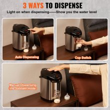 Dispensador de agua caliente instantáneo VEVOR, dispensador de agua eléctrico para encimera de 3L/102oz