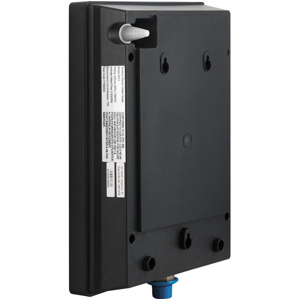 VEVOR Calentador de agua instantáneo, caldera de agua eléctrica sin tanque de 13,8 kw, pantalla digital de temperatura y fácil instalación y suministro de agua las 24 horas, para cocina, baño, ducha, centro comercial, salón, champú, certificación ETL