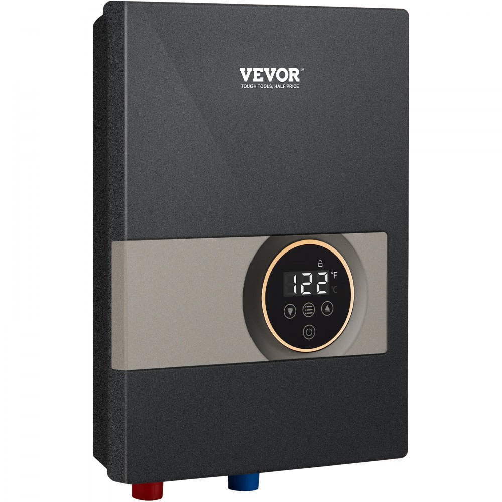 VEVOR Calentador de agua instantáneo, caldera de agua eléctrica sin tanque de 13,8 kw, pantalla digital de temperatura y fácil instalación y suministro de agua las 24 horas, para cocina, baño, ducha, centro comercial, salón, champú, certificación ETL
