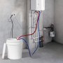Kit de limpieza para calentador de agua sin tanque VEVOR, incluye bomba eficiente, balde de 3.7 galones, 2 mangueras, llave y adaptador para una instalación rápida, kit de descalcificación para limpieza de calentador de agua fácil de iniciar y anticorrosión.