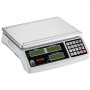 Báscula contadora industrial VEVOR con pantalla digital, teclado y plataforma de pesaje de acero inoxidable.