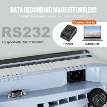 VEVOR Báscula de conteo industrial, 30 kg x 1 g, báscula digital para piezas y monedas, unidades g/kg/lb, báscula electrónica de gramos, báscula de conteo de inventario, báscula de joyería de cocina con puerto RS232 y 3 pantallas LCD