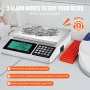 Báscula contadora industrial VEVOR, 30 kg x 1 g, báscula digital para piezas y monedas, unidades g/kg/lb, báscula electrónica de gramos, báscula contadora de inventario, báscula de cocina para joyas con puerto RS232 y pantalla LCD