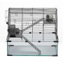 VEVOR Jaula para Hámster 58x38x54 cm Transparente con Visión de 360° Jaula para Animales Pequeños Jaulas Ventiladas con Puerta Frontal Casa Portátil para Hámsteres, Ratas, Conejillos de Indias
